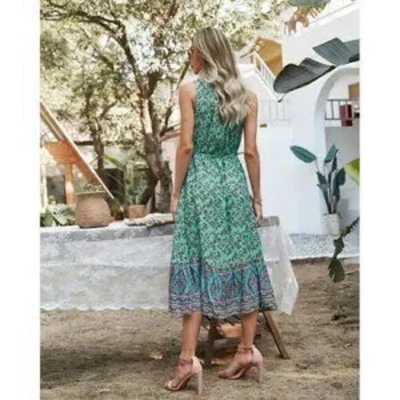 Floral Printed Midi Button Down Dress Size Small - Picture 2 of 3